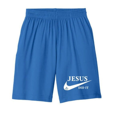 He Did it Youth Christian Basketball Shorts - ClaimedbyGodDesigns
