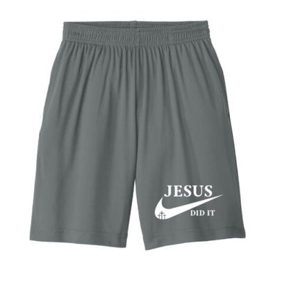 He Did it Youth Christian Basketball Shorts - ClaimedbyGodDesigns