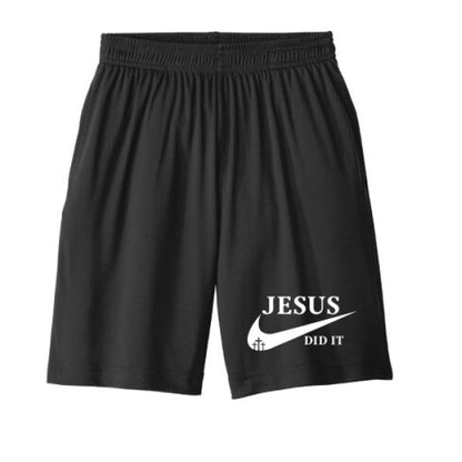 He Did it Youth Christian Basketball Shorts - ClaimedbyGodDesigns