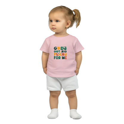 He Has Big Plans For Me Christian Baby Crewneck T-shirt - ClaimedbyGodDesigns
