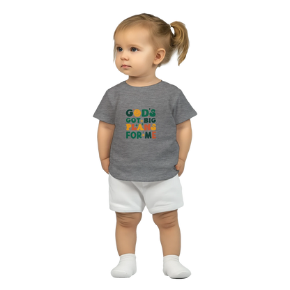 He Has Big Plans For Me Christian Baby Crewneck T-shirt - ClaimedbyGodDesigns