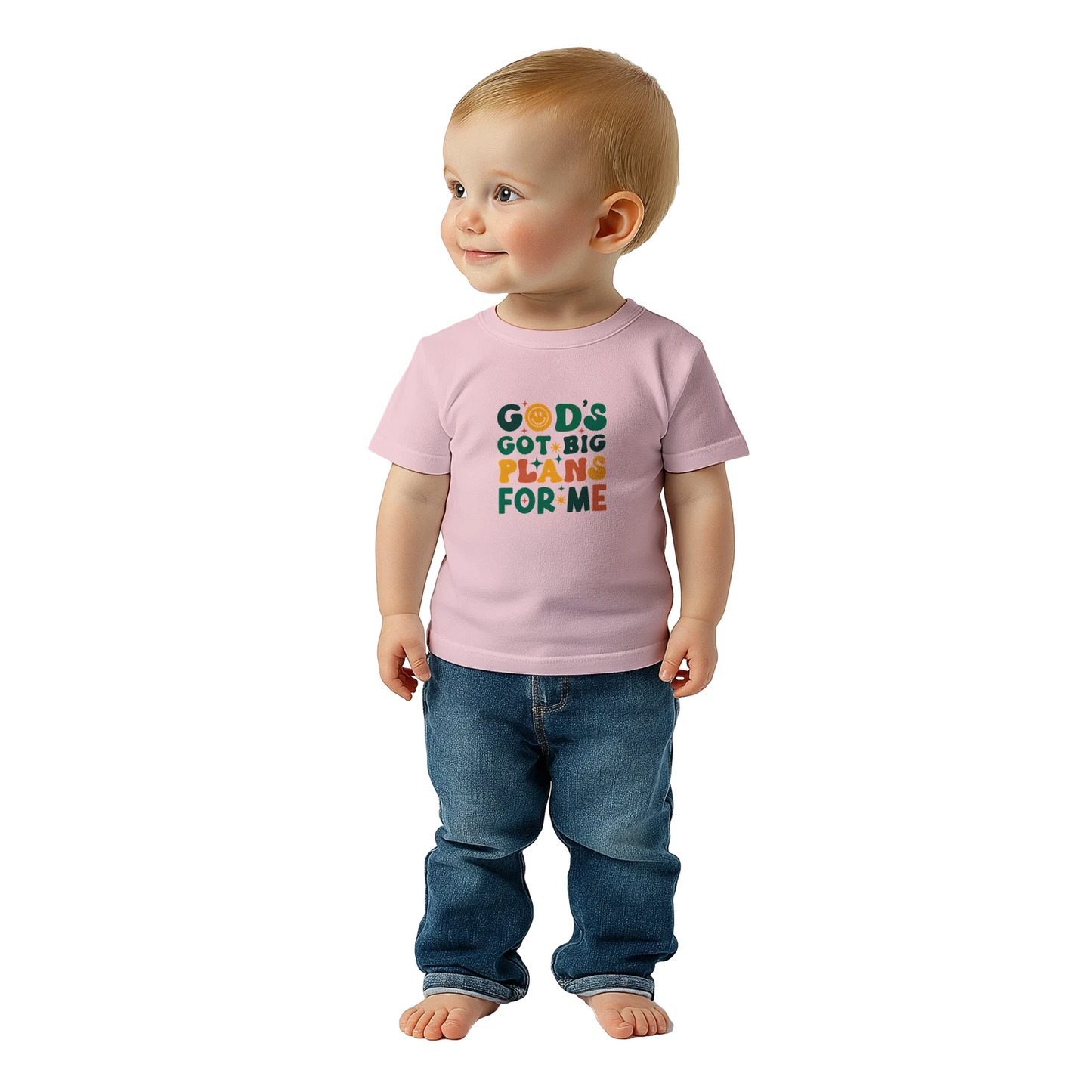 He Has Big Plans For Me Christian Baby Crewneck T-shirt - ClaimedbyGodDesigns