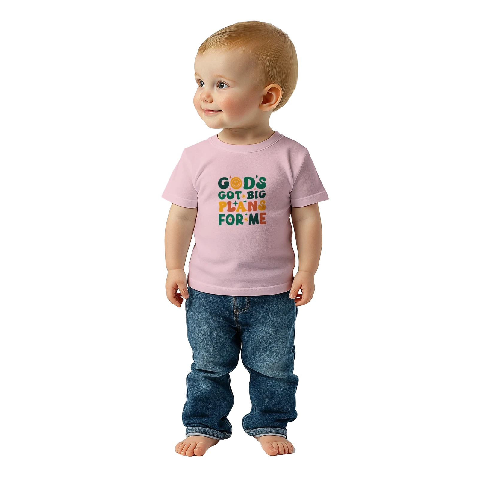 He Has Big Plans For Me Christian Baby Crewneck T-shirt - ClaimedbyGodDesigns
