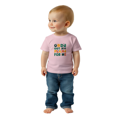 He Has Big Plans For Me Christian Baby Crewneck T-shirt - ClaimedbyGodDesigns
