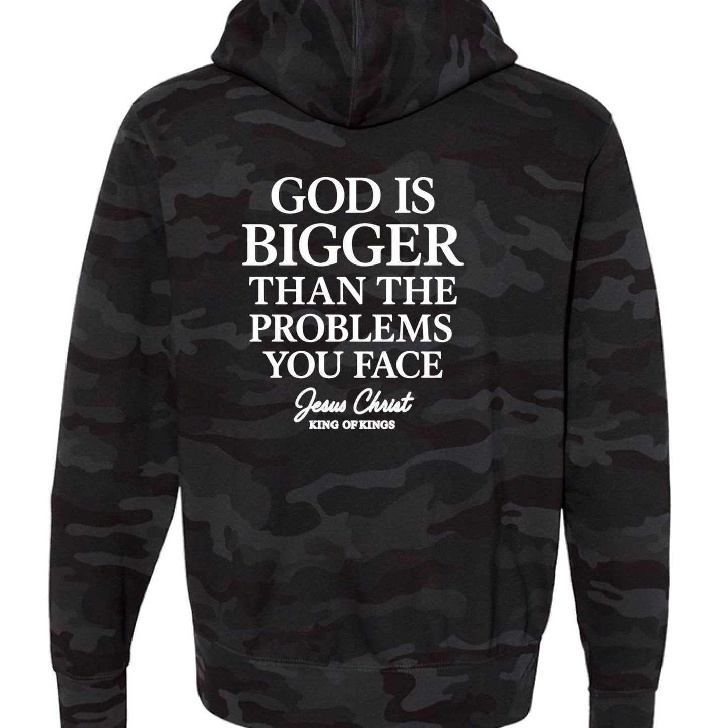 He Is Bigger Christian Unisex Full-Zip Hooded Sweatshirt - ClaimedbyGodDesigns