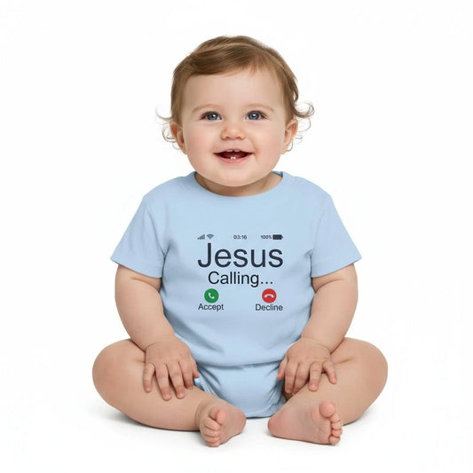 He Is Calling Christian Baby Crewneck T-shirt - ClaimedbyGodDesigns
