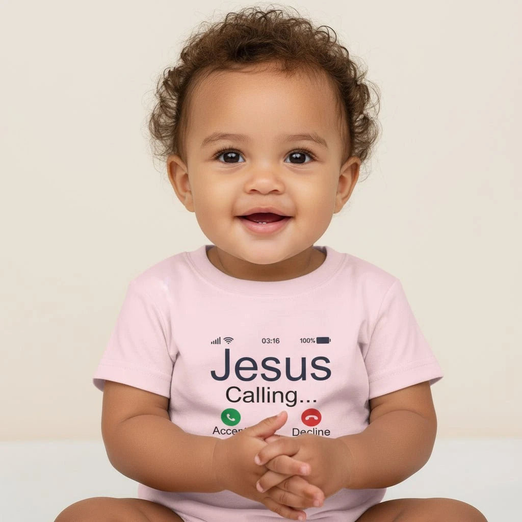 He Is Calling Christian Baby Crewneck T-shirt - ClaimedbyGodDesigns