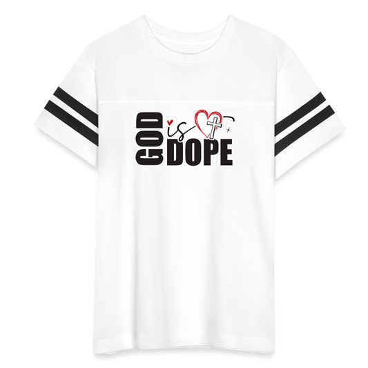 He Is Dope Youth Christian Football T-shirt - ClaimedbyGodDesigns
