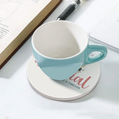 He Is Essential Christian Round Ceramic Coaster - ClaimedbyGodDesigns