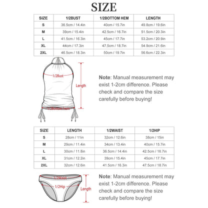 He Is Greater Christian Halter High Neck 2-Piece Swimsuit Set for Women - ClaimedbyGodDesigns