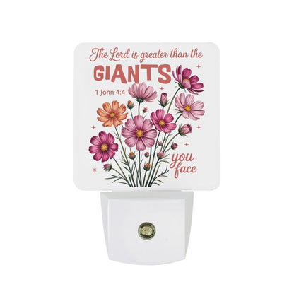 He Is Greater Than The Giants Christian Night Light For Kids - ClaimedbyGodDesigns