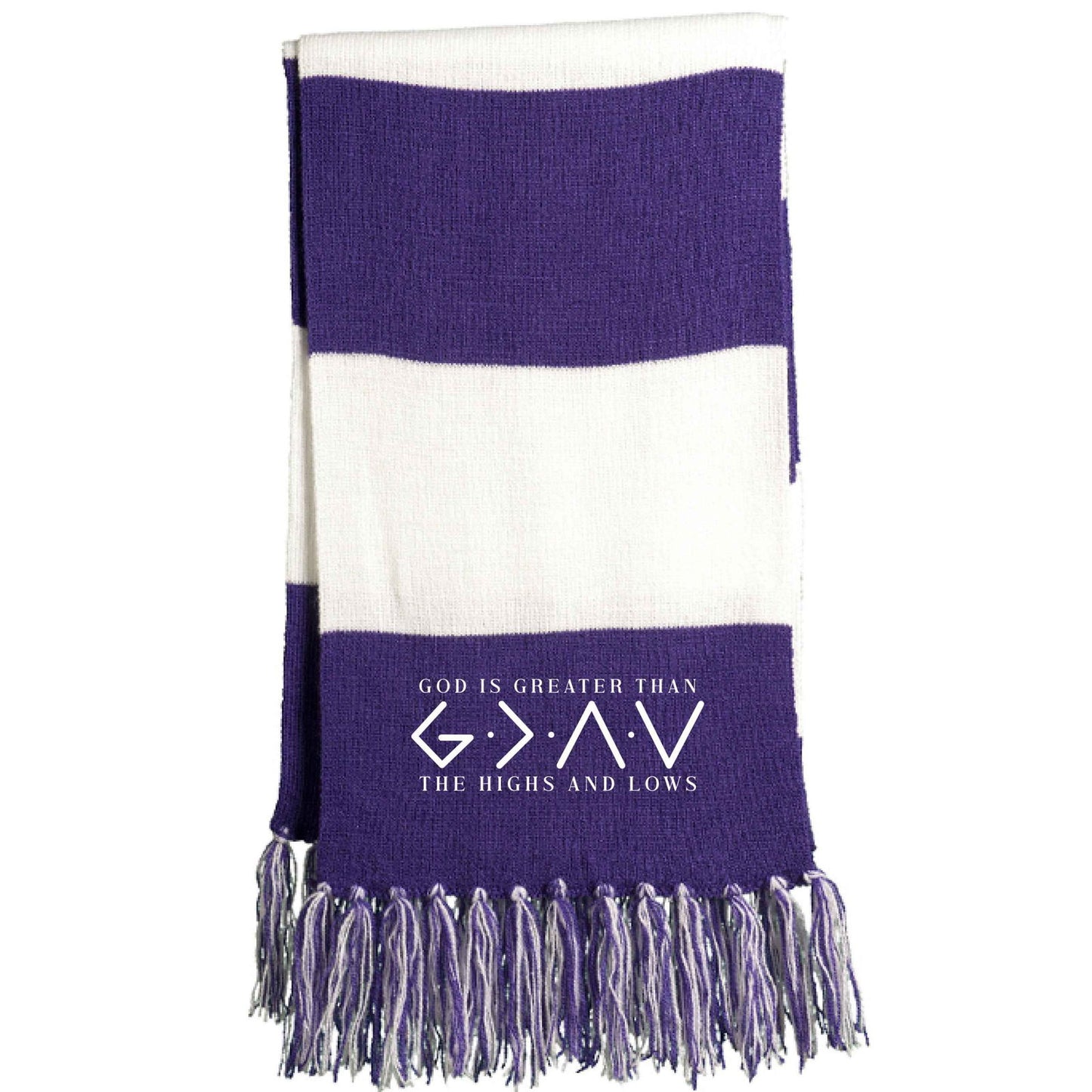 He Is Greater Than The Highs And Lows Christian Scarf - ClaimedbyGodDesigns