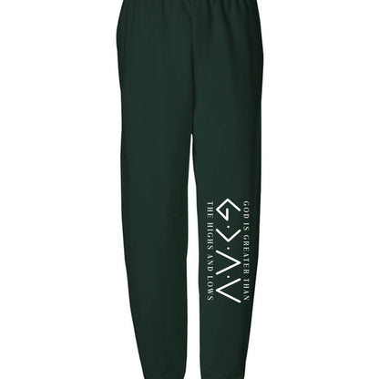 He Is Greater Than The Highs And Lows Youth Christian Sweatpants - ClaimedbyGodDesigns