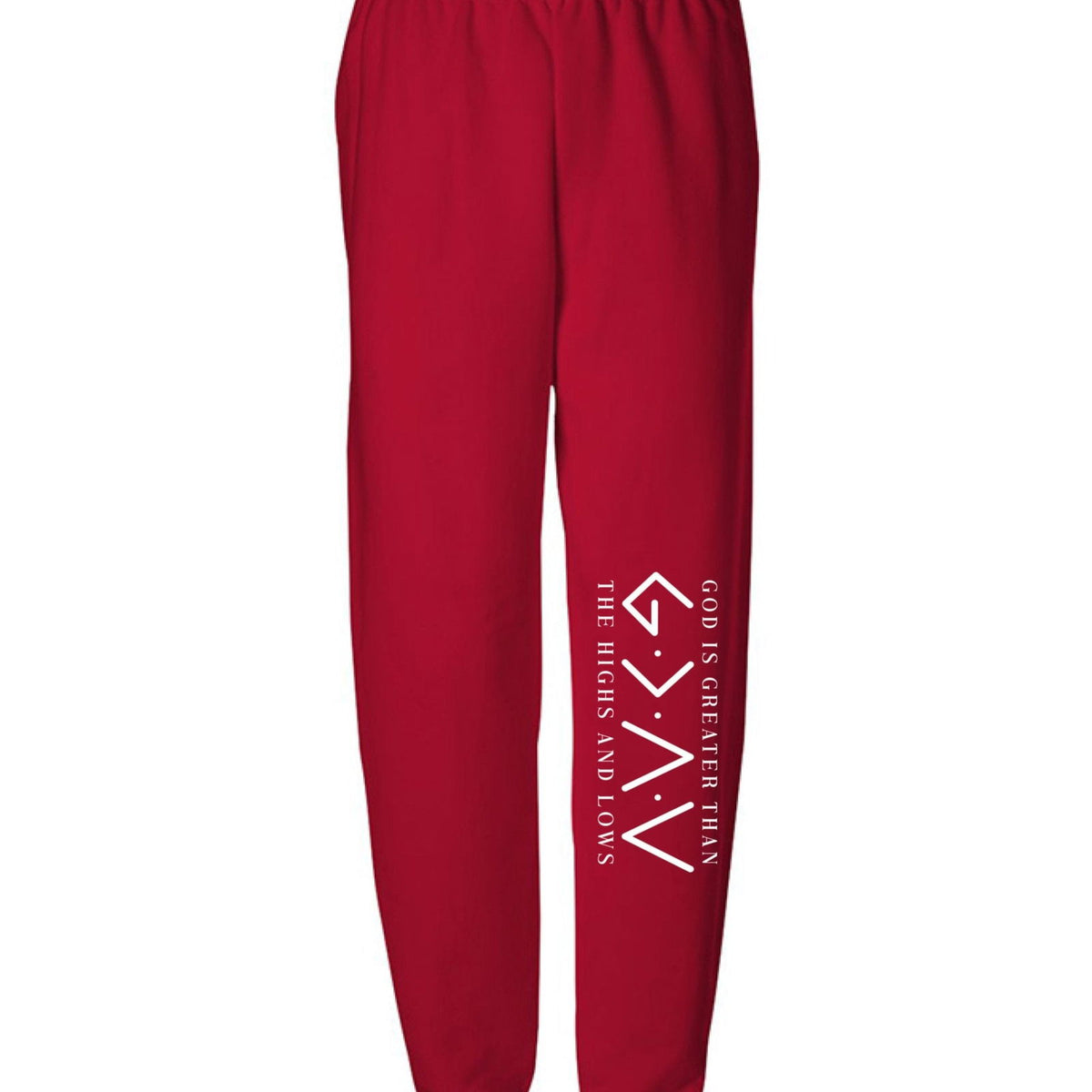 He Is Greater Than The Highs And Lows Youth Christian Sweatpants - ClaimedbyGodDesigns