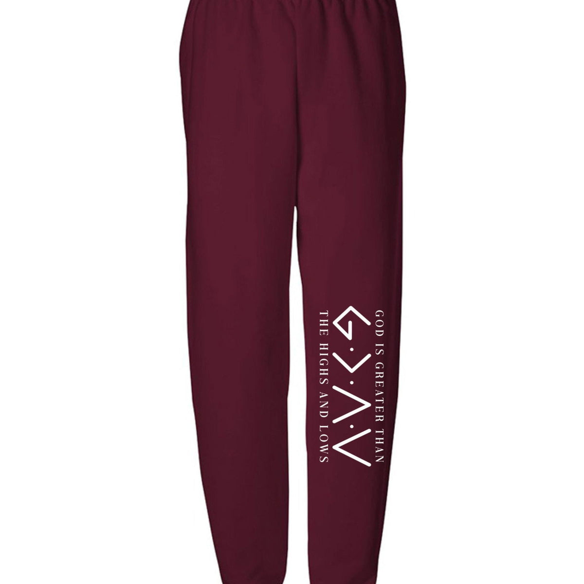 He Is Greater Than The Highs And Lows Youth Christian Sweatpants - ClaimedbyGodDesigns