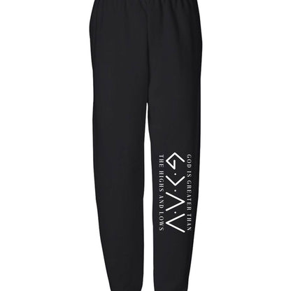 He Is Greater Than The Highs And Lows Youth Christian Sweatpants - ClaimedbyGodDesigns