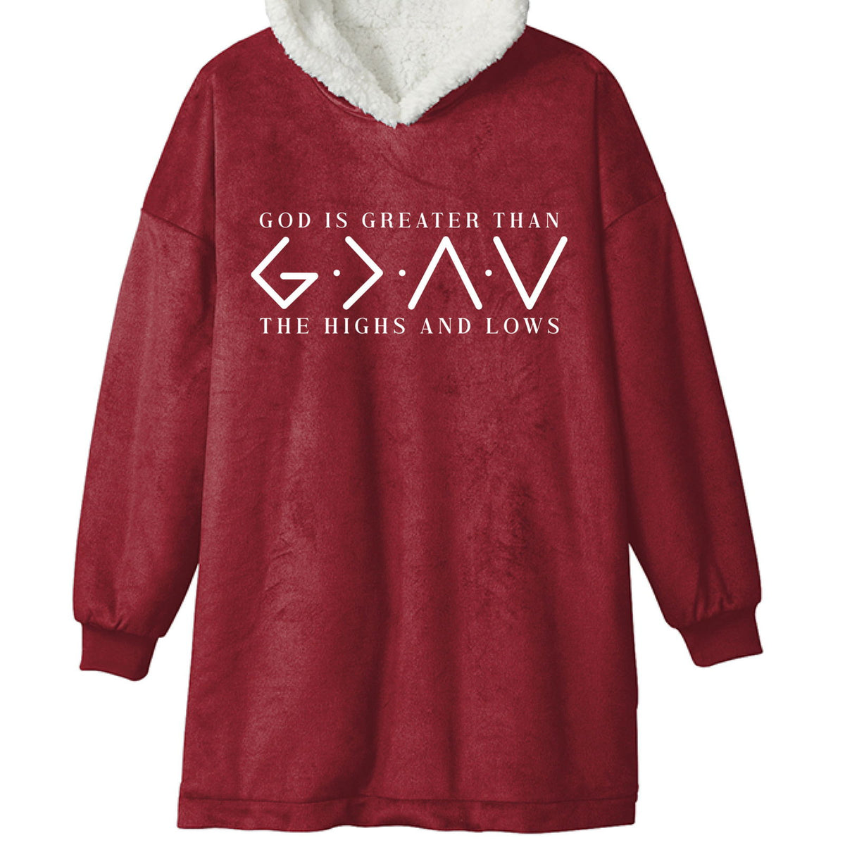 He Is Greater Unisex Premium Wearable Blanket - ClaimedbyGodDesigns