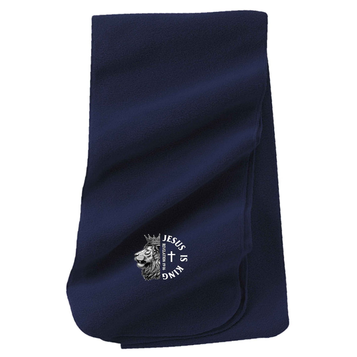 He Is King Christian Long Fleece Scarf - ClaimedbyGodDesigns