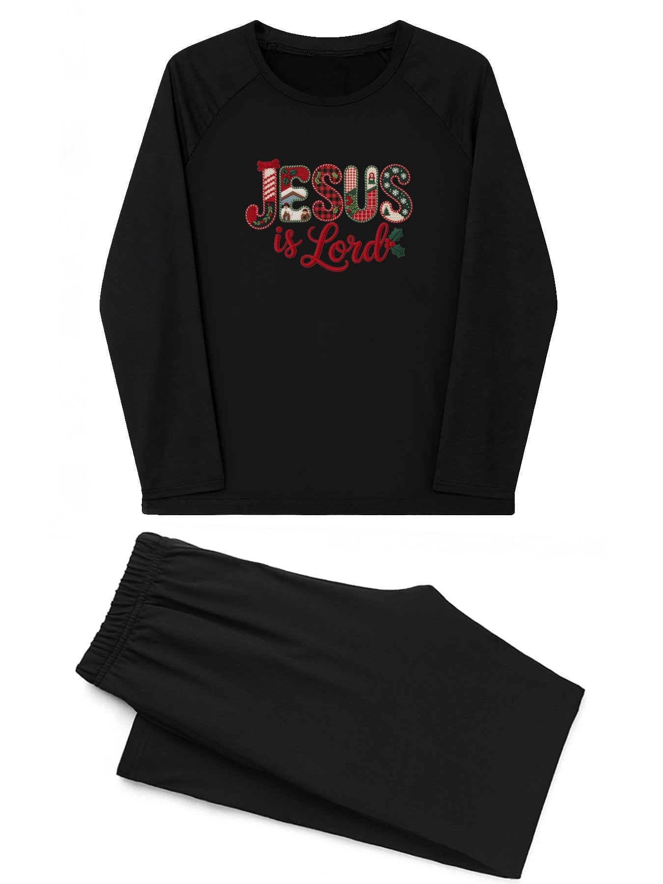 He Is Lord Unisex Adult Christian Christmas Plaid Pajamas - ClaimedbyGodDesigns