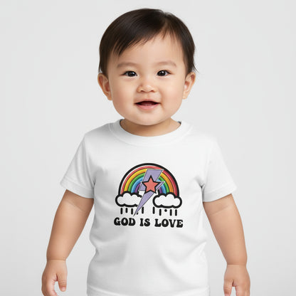 He Is Love Christian Baby Crewneck T-shirt - ClaimedbyGodDesigns