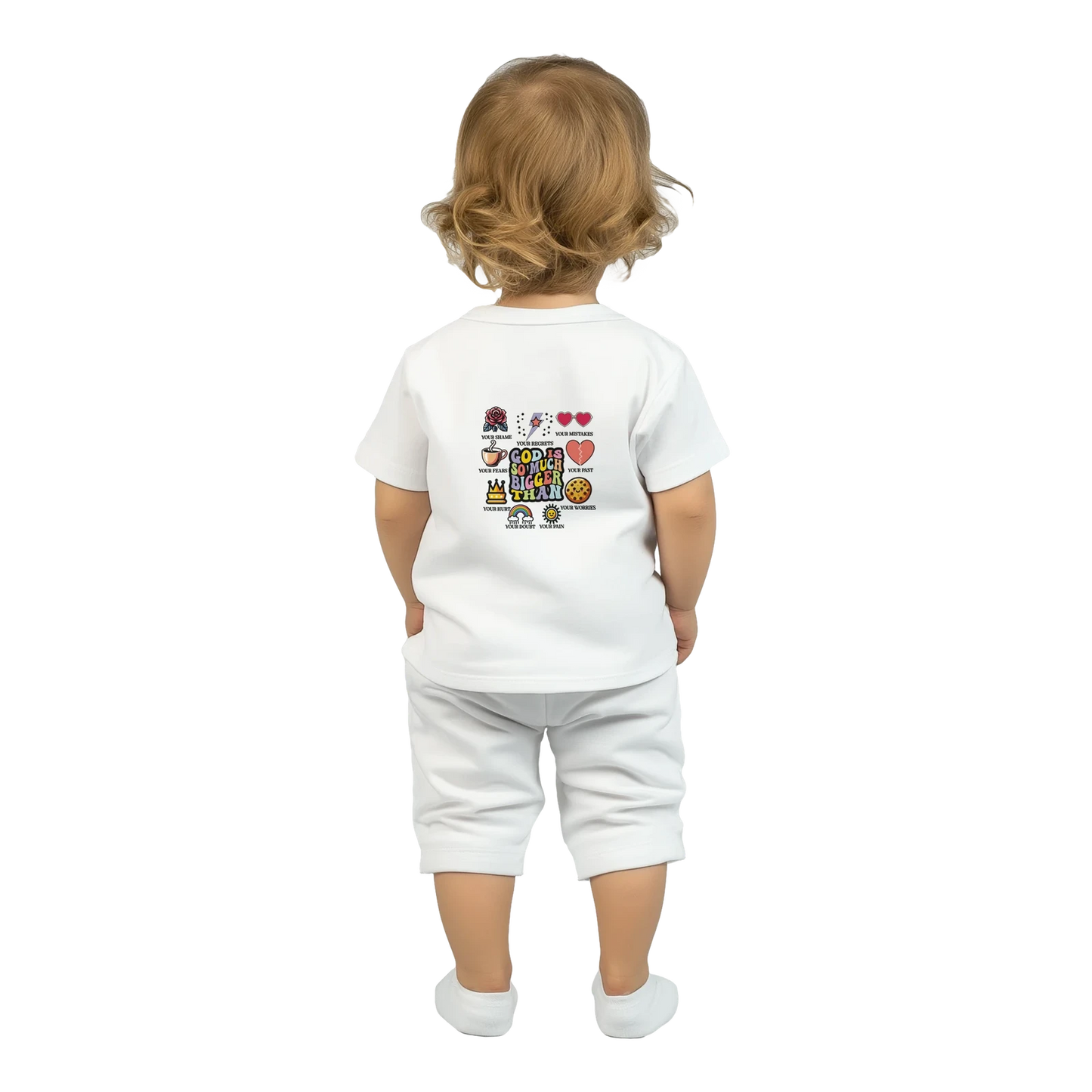 He Is Love Christian Baby Crewneck T-shirt - ClaimedbyGodDesigns