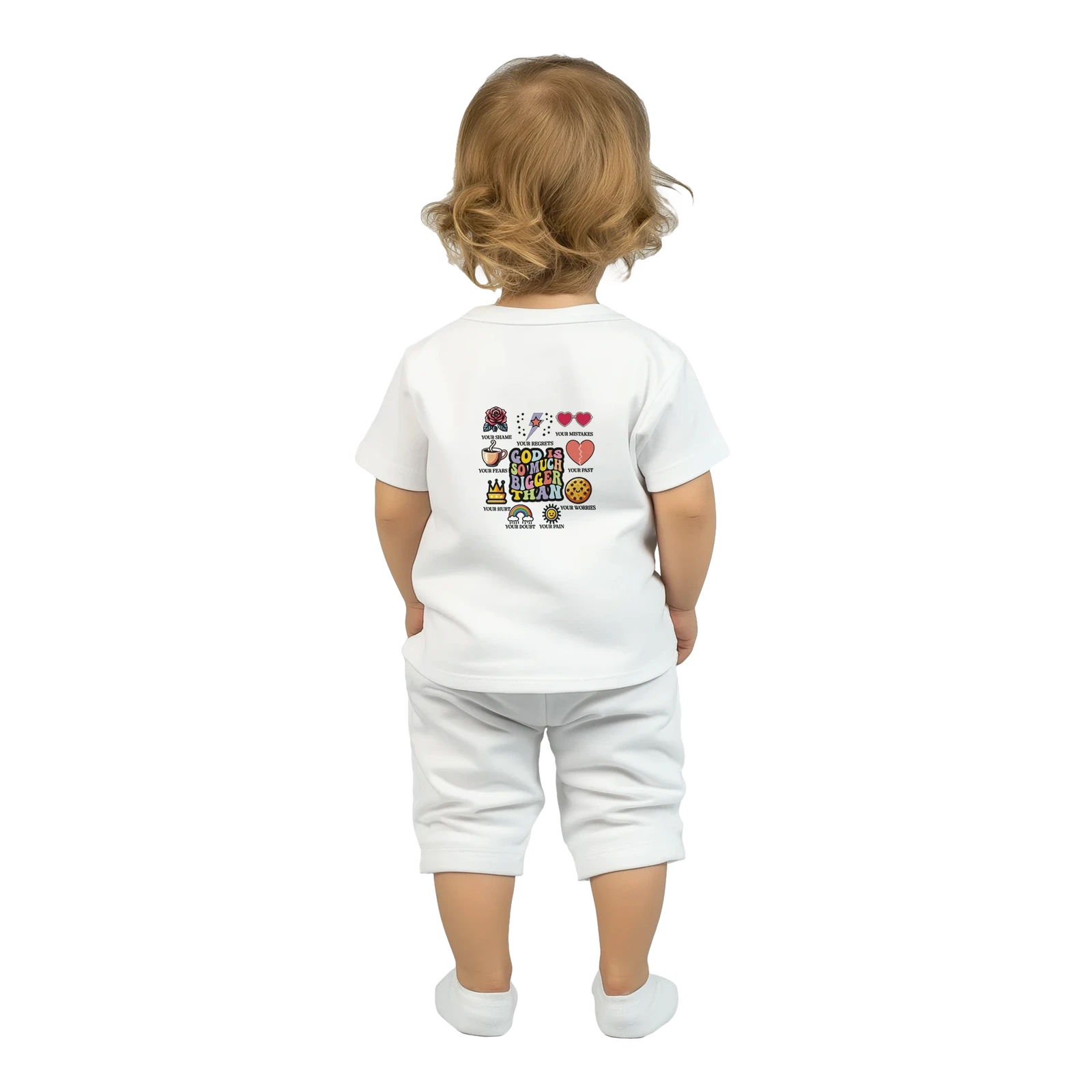 He Is Love Christian Baby Crewneck T-shirt - ClaimedbyGodDesigns