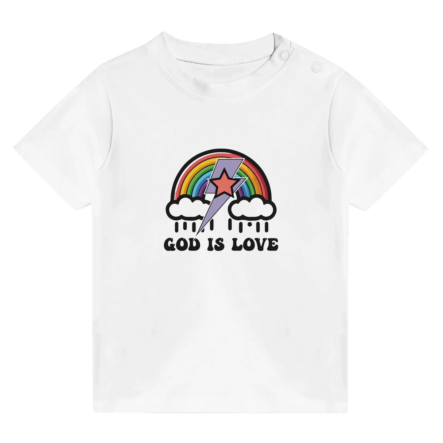 He Is Love Christian Baby Crewneck T-shirt - ClaimedbyGodDesigns