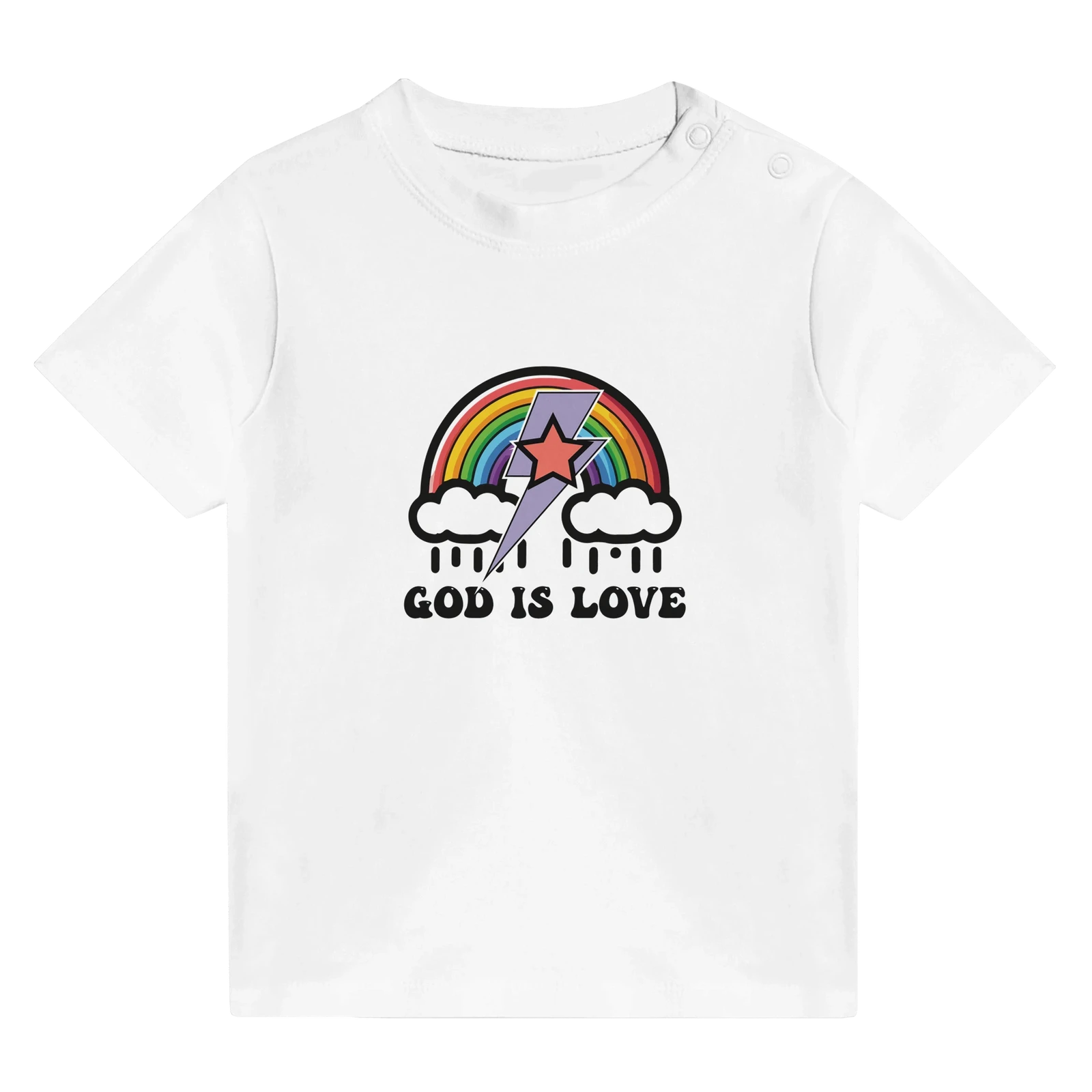 He Is Love Christian Baby Crewneck T-shirt - ClaimedbyGodDesigns