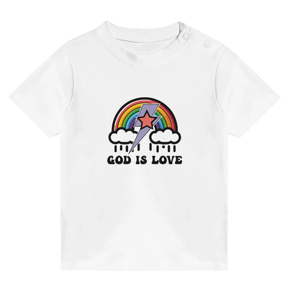 He Is Love Christian Baby Crewneck T-shirt - ClaimedbyGodDesigns