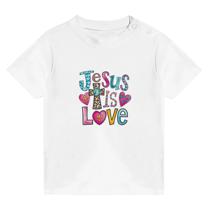 He Is Love Christian Baby Crewneck T-shirt - ClaimedbyGodDesigns