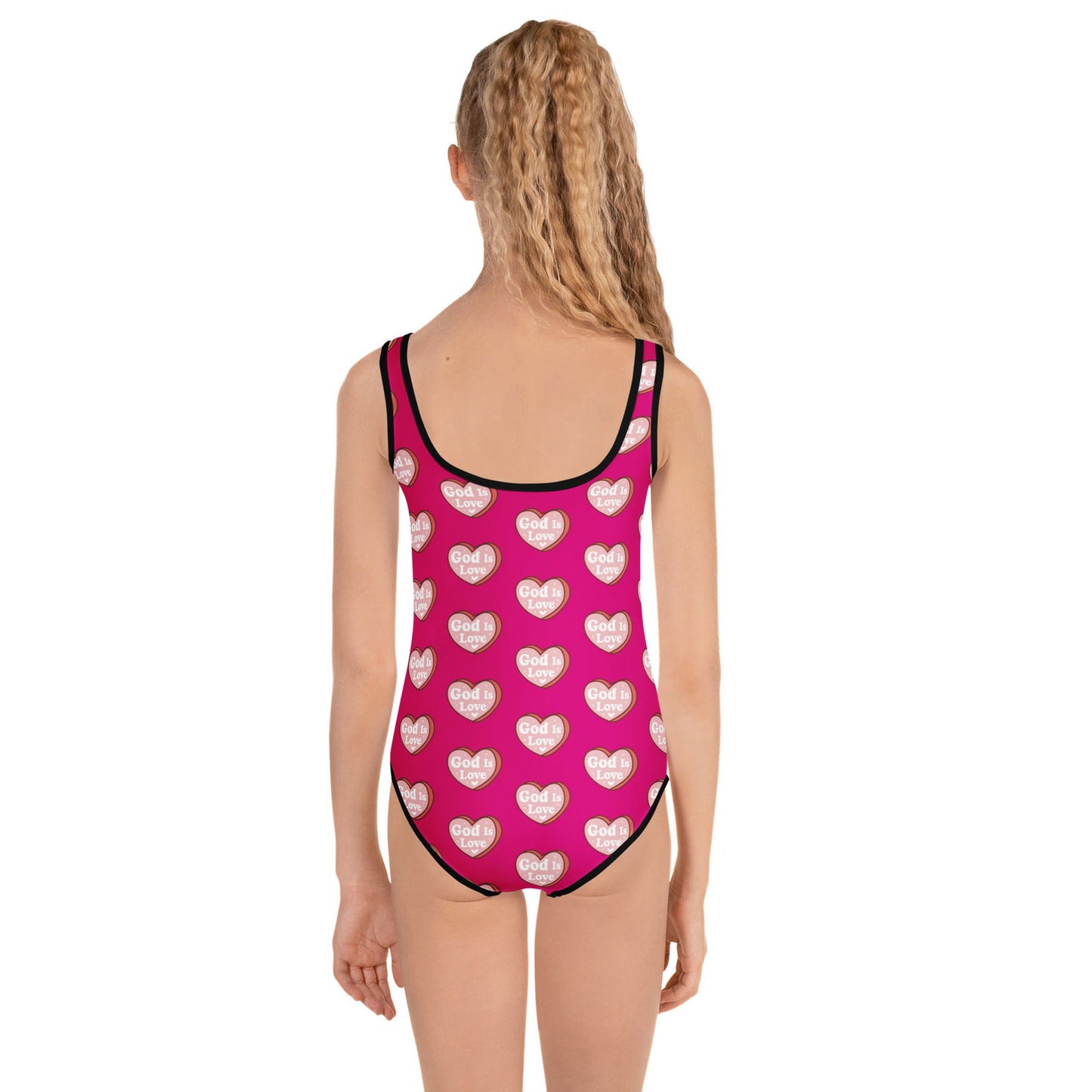 He Is Love Christian Kids Swimsuit - ClaimedbyGodDesigns