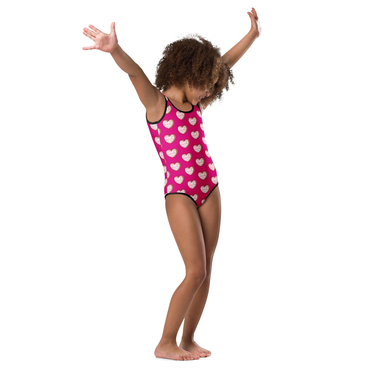 He Is Love Christian Kids Swimsuit - ClaimedbyGodDesigns