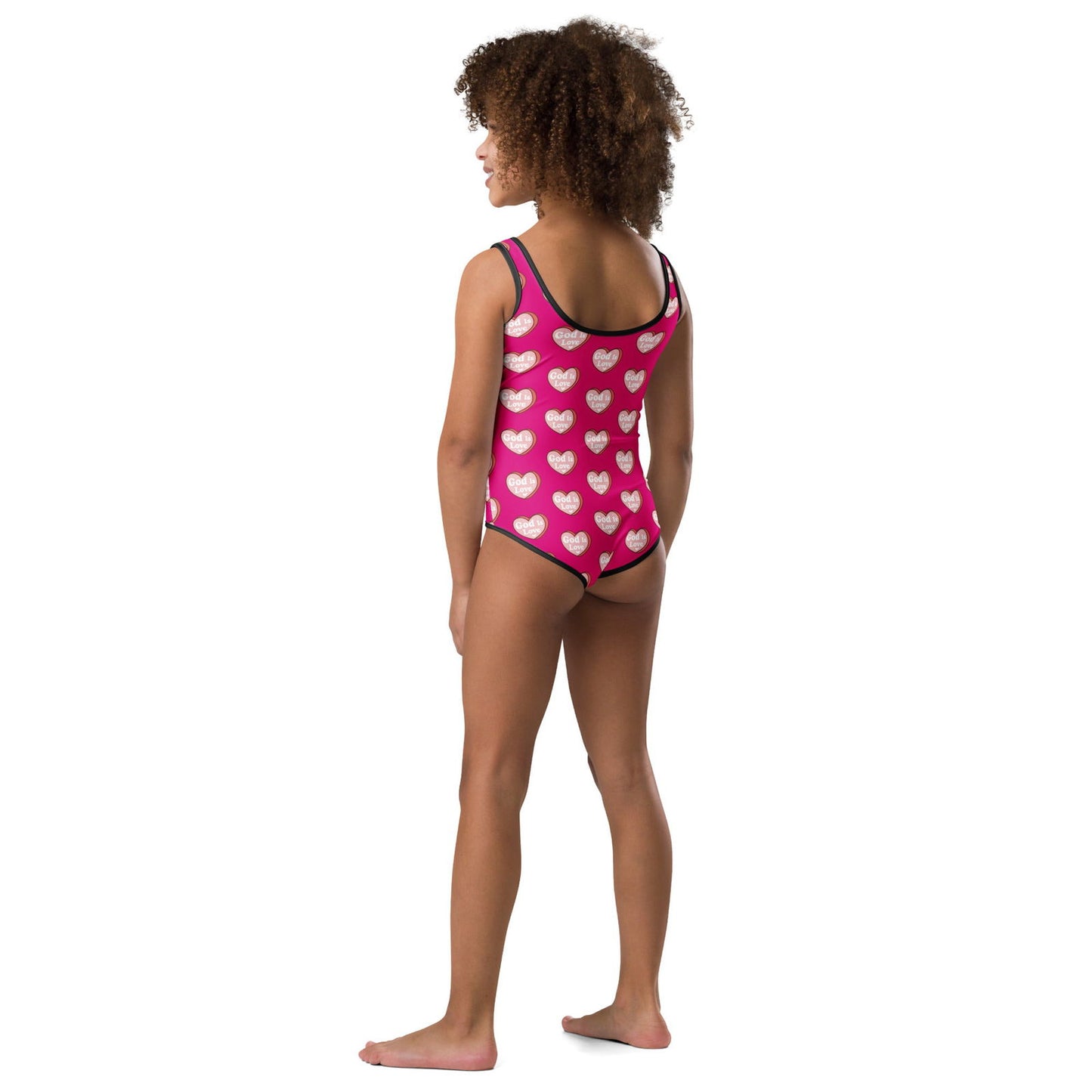 He Is Love Christian Kids Swimsuit - ClaimedbyGodDesigns