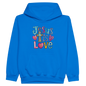 He Is Love Christian Midweight Fleece Youth Hooded Sweatshirt - ClaimedbyGodDesigns