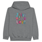 He Is Love Christian Midweight Fleece Youth Hooded Sweatshirt - ClaimedbyGodDesigns