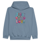 He Is Love Christian Midweight Fleece Youth Hooded Sweatshirt - ClaimedbyGodDesigns