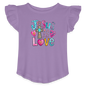 He Is Love Christian Toddler Girls Flutter T-shirt - ClaimedbyGodDesigns