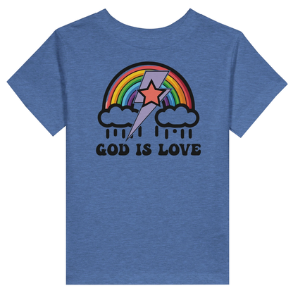 He Is Love Christian Toddler Staple T-Shirt - ClaimedbyGodDesigns