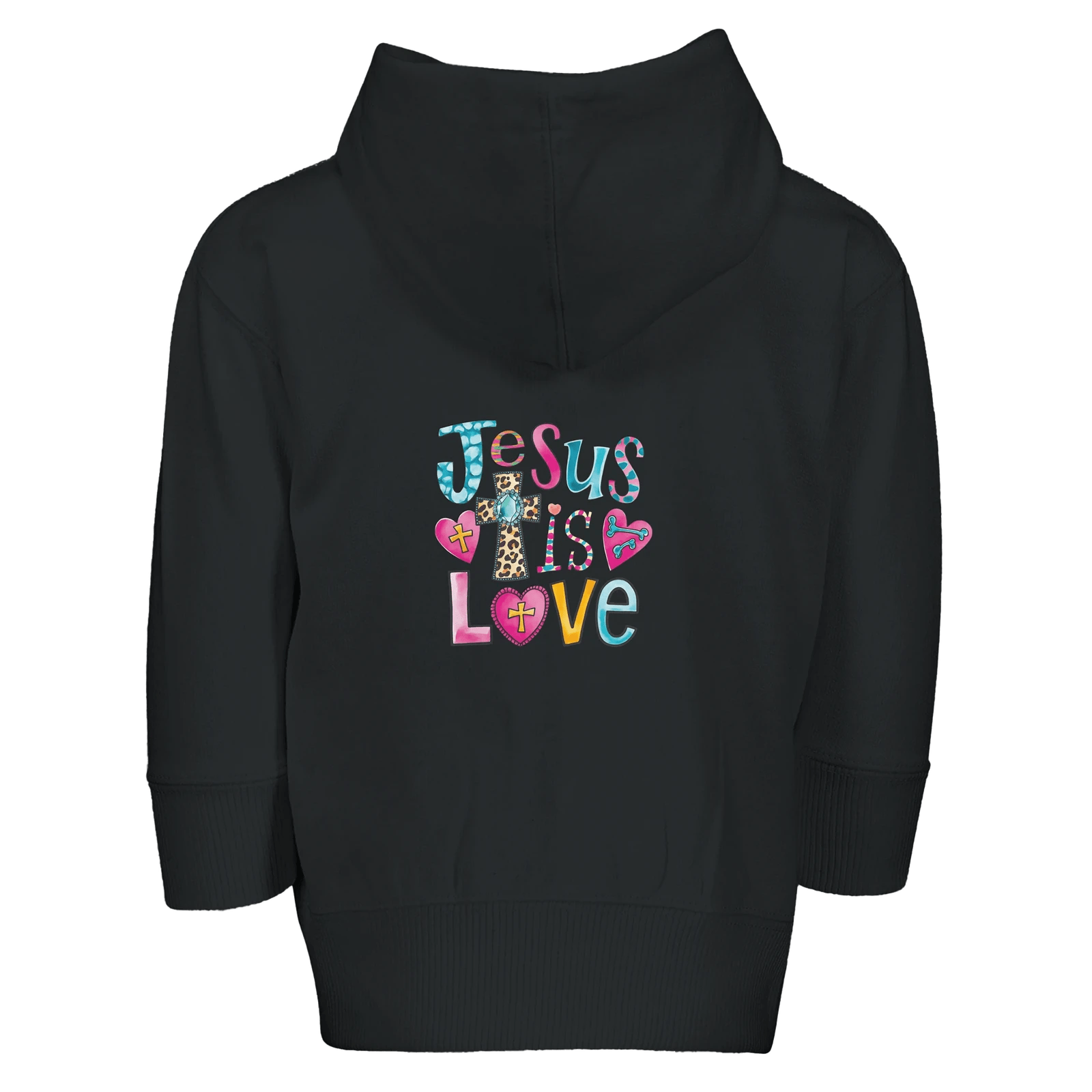 He Is Love Christian Toddler Zip Fleece Hooded Sweatshirt - ClaimedbyGodDesigns