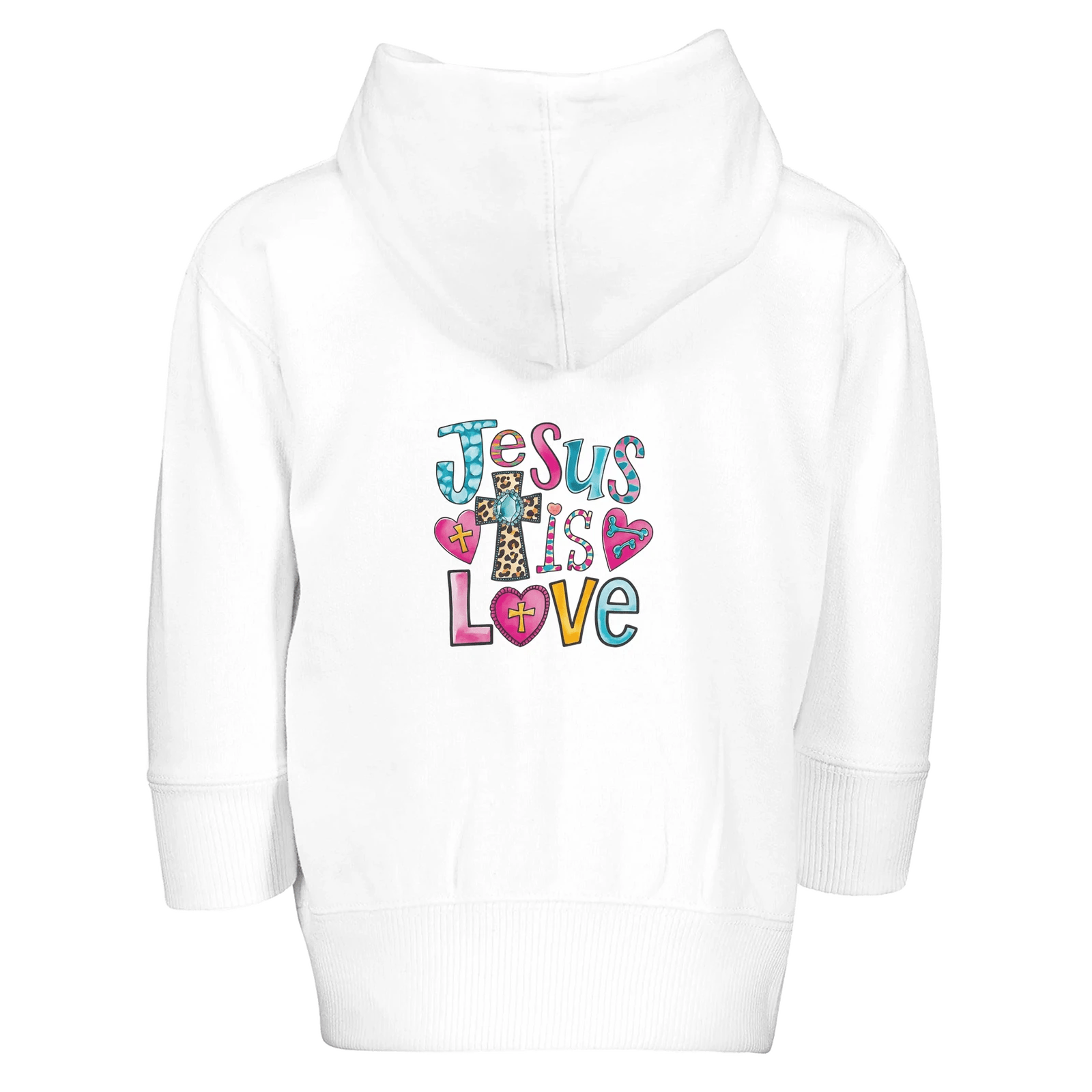 He Is Love Christian Toddler Zip Fleece Hooded Sweatshirt - ClaimedbyGodDesigns