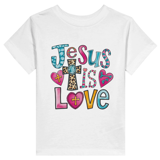 He Is Love Toddler Staple T-Shirt - ClaimedbyGodDesigns