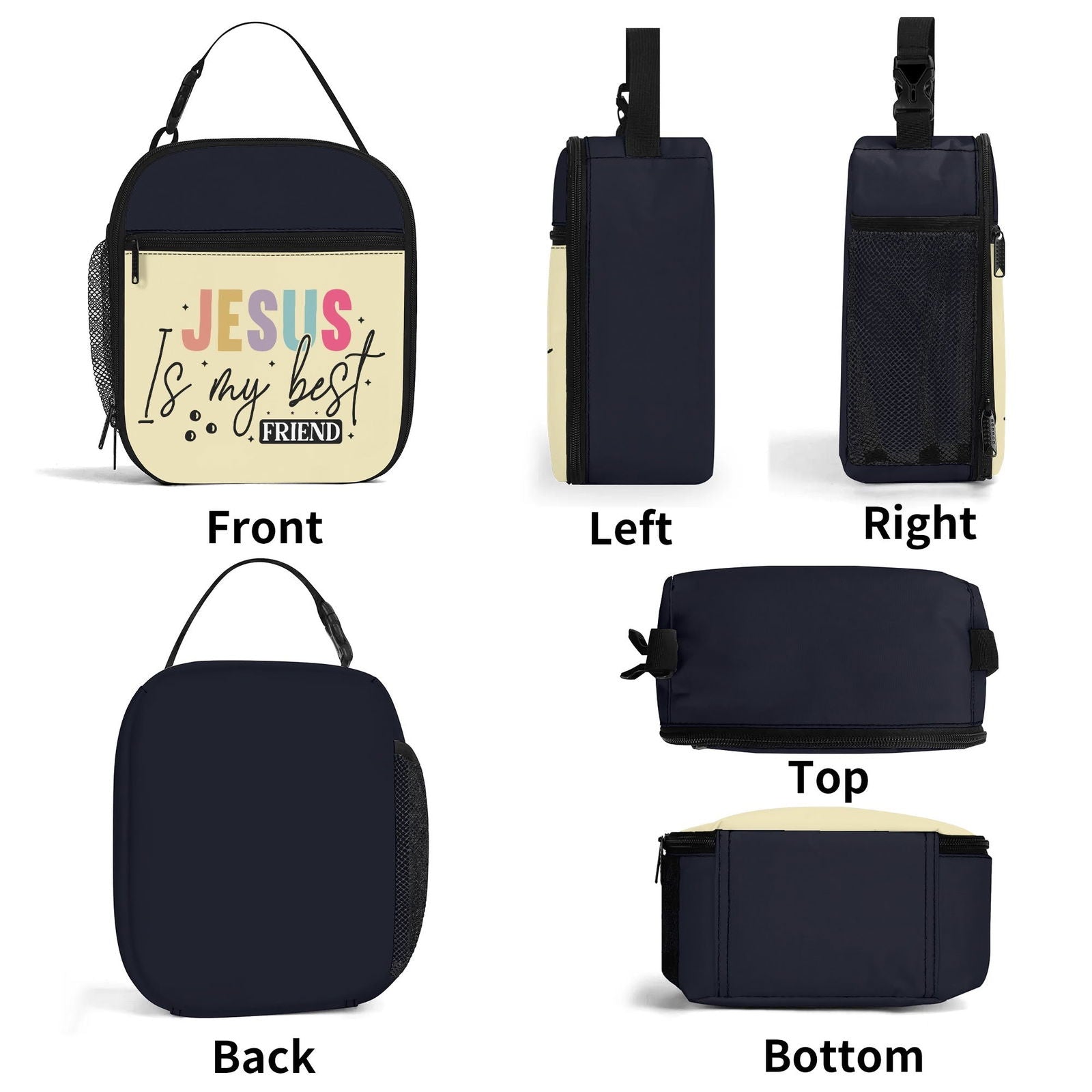 He Is My Best Friend Insulated Christian Lunch Box for Kids - ClaimedbyGodDesigns