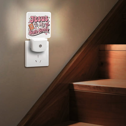He Is My Safe Space Christian Night Light For Kids - ClaimedbyGodDesigns