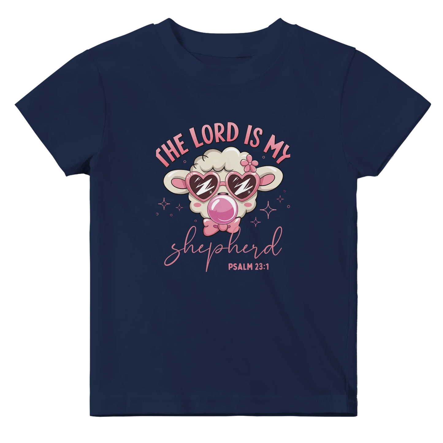 He Is My Shepherd Christian Baby Crewneck T-shirt - ClaimedbyGodDesigns