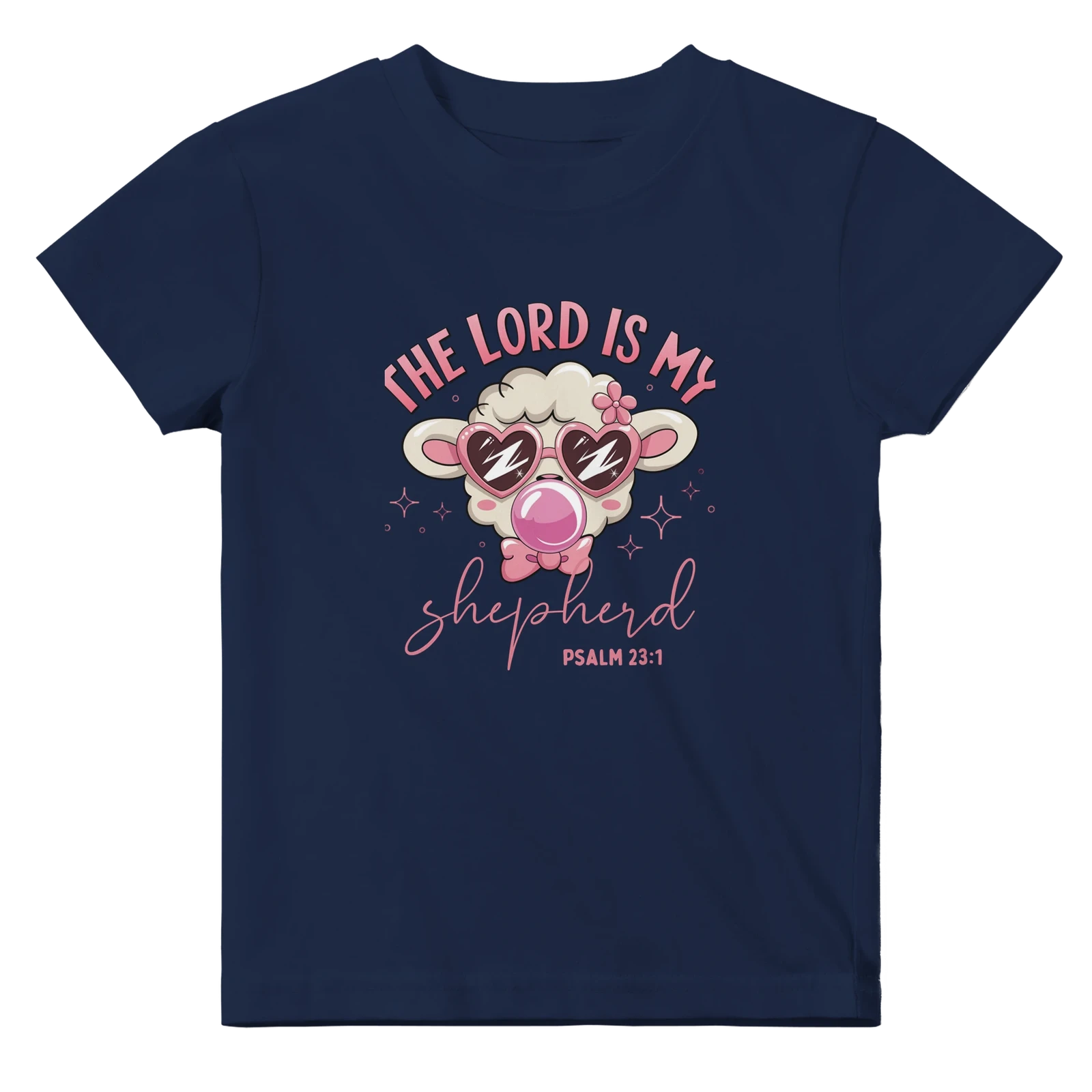 He Is My Shepherd Christian Baby Crewneck T-shirt - ClaimedbyGodDesigns