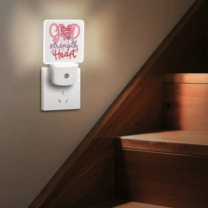 He Is My Strength Christian Night Light For Kids - ClaimedbyGodDesigns