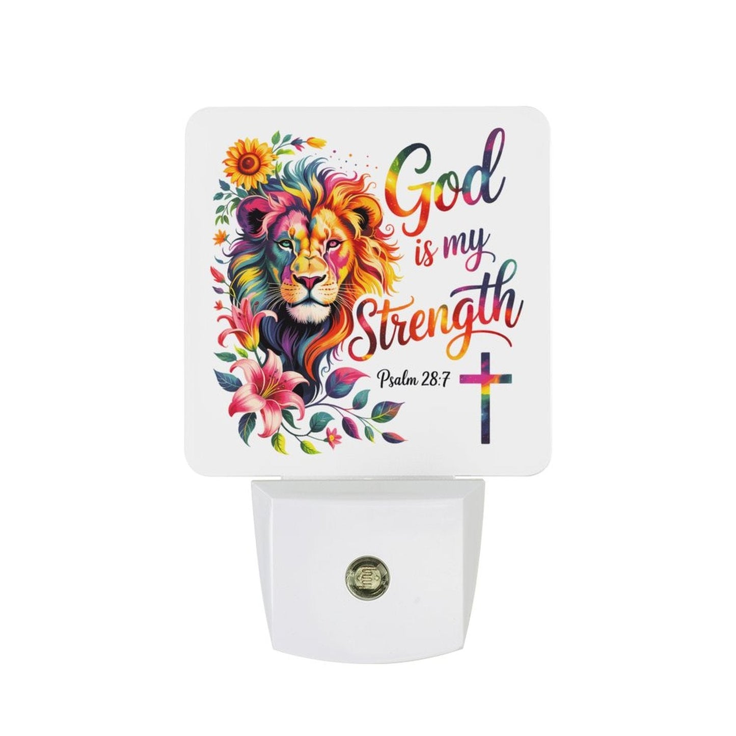 He Is My Strength Christian Night Light  For Kids - ClaimedbyGodDesigns