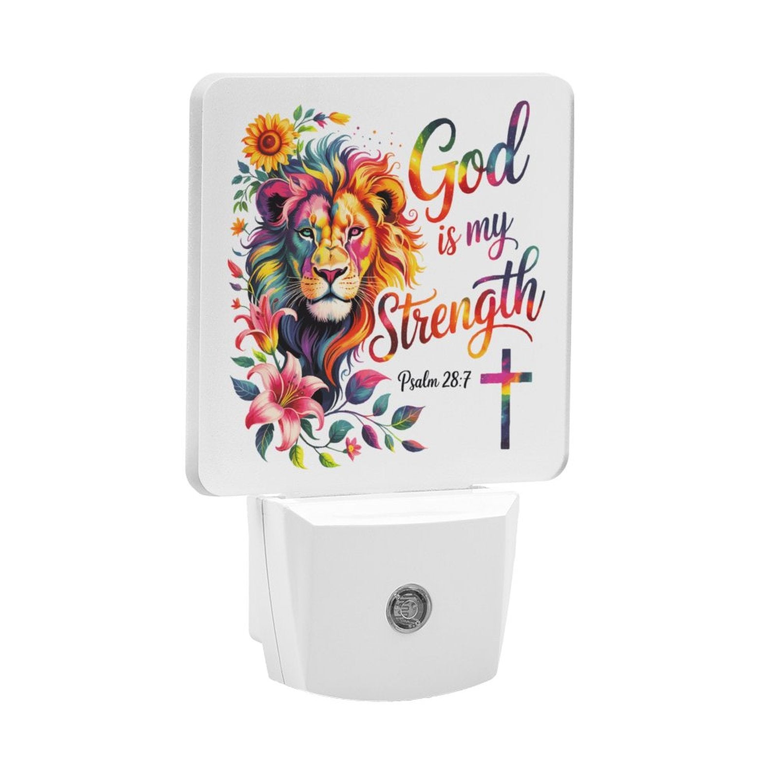 He Is My Strength Christian Night Light  For Kids - ClaimedbyGodDesigns