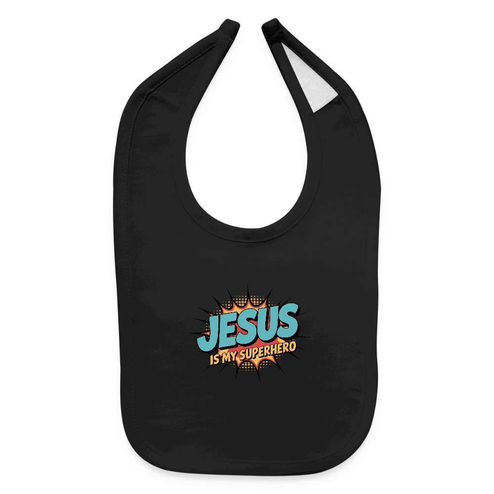 He Is My Superhero Christian Baby Bib - ClaimedbyGodDesigns