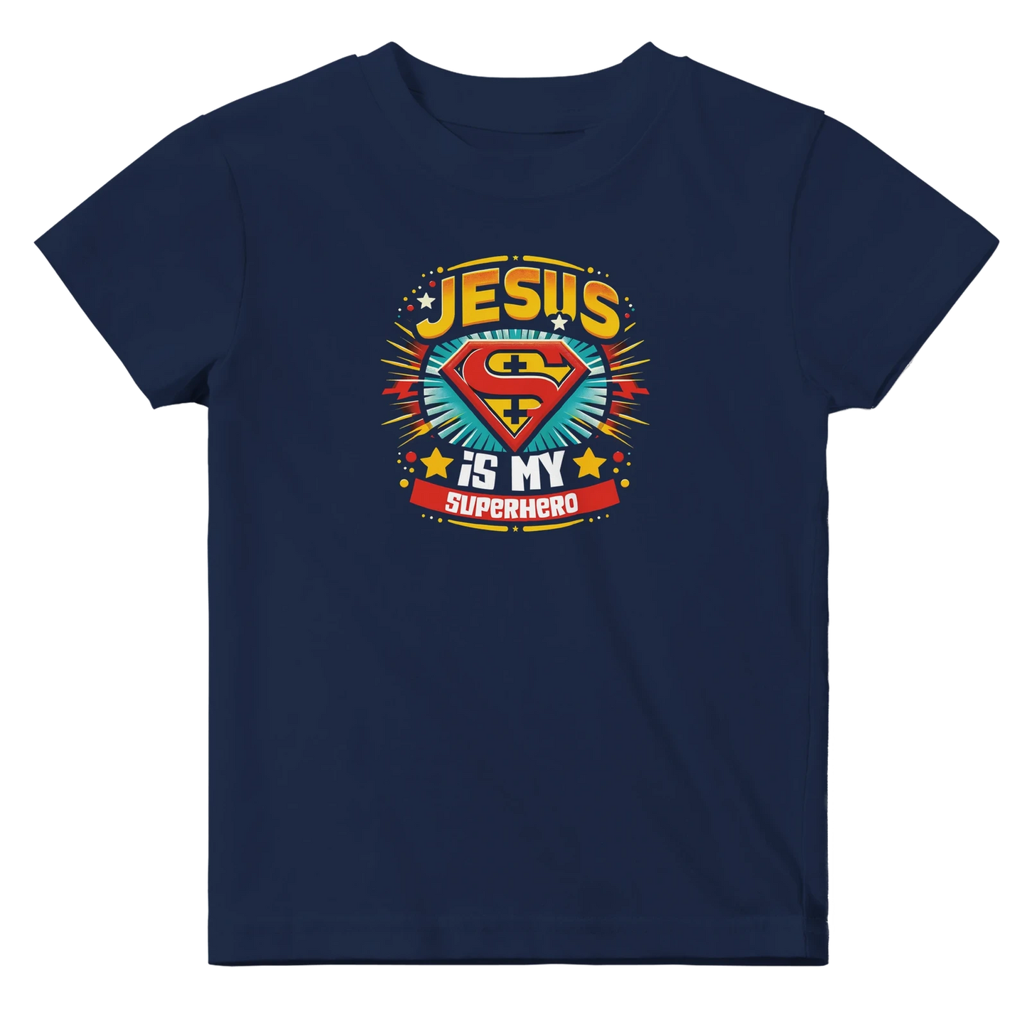 He Is My Superhero Christian Baby Crewneck T-shirt - ClaimedbyGodDesigns